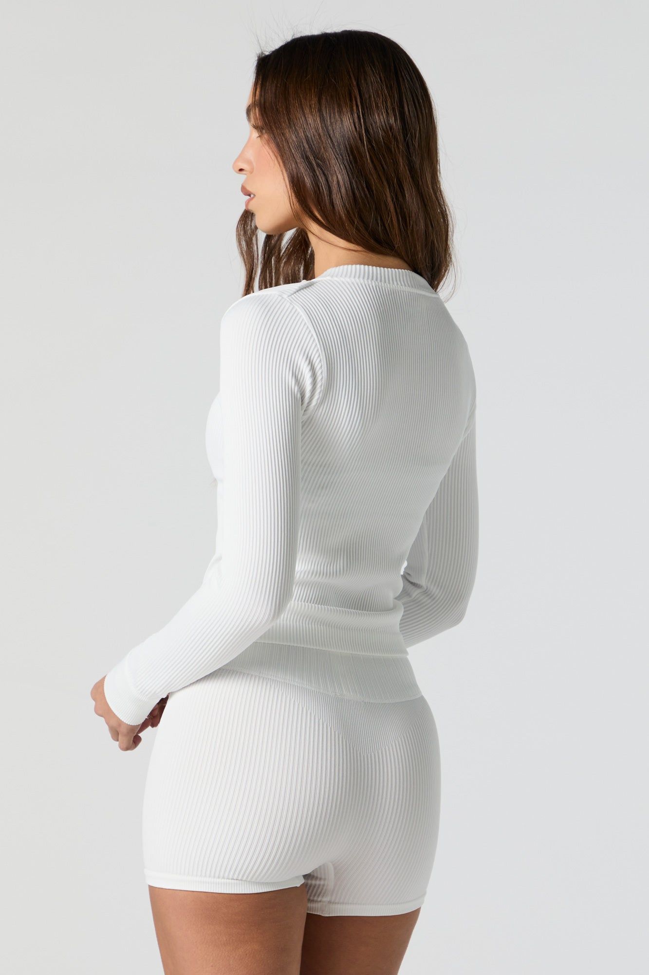 Short Sommer Ray côtelé sans couture avec taille coulissante sold by Urban Planet product image thumbnail 2