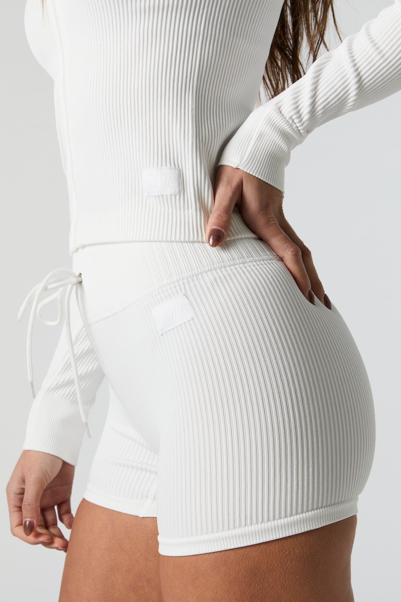 Short Sommer Ray côtelé sans couture avec taille coulissante sold by Urban Planet product image thumbnail 4