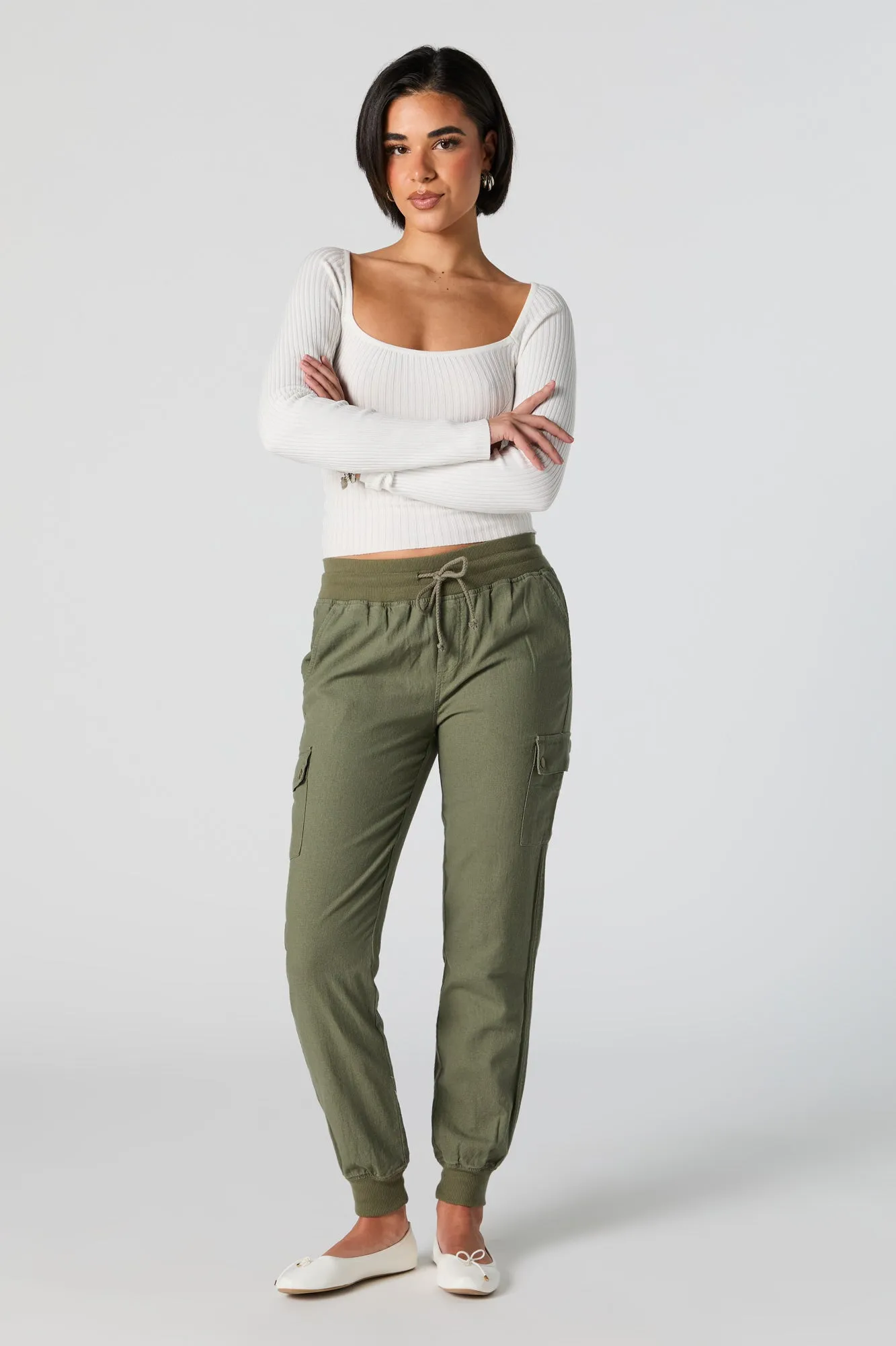 Linen Cargo Jogger sold by Urban Planet