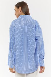 Striped Collared Button-Up Top sold by Urban Planet