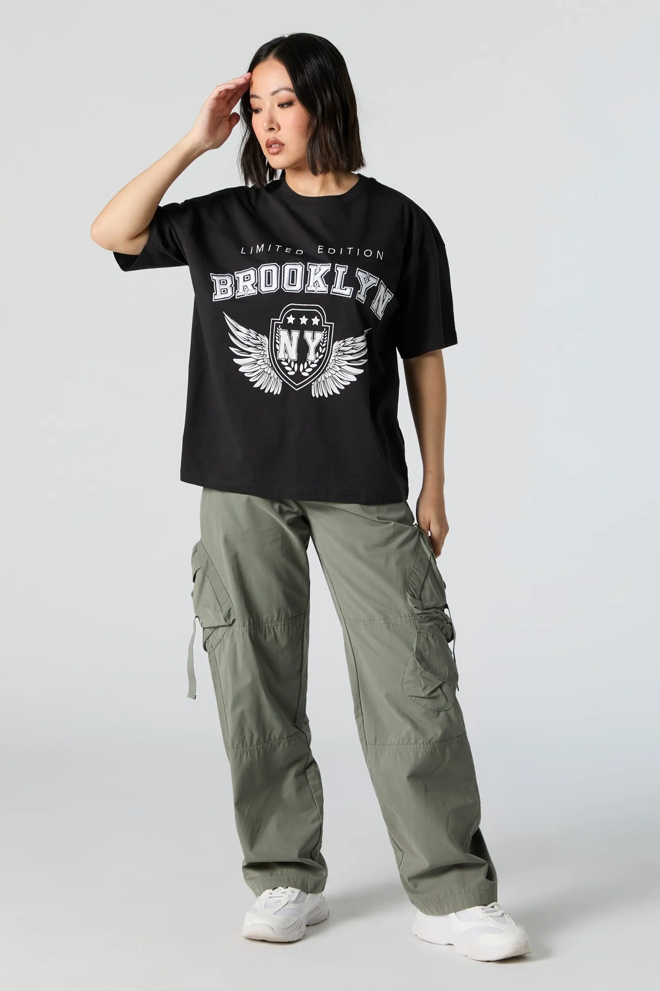 Brooklyn Embroidered Oversized T-Shirt sold by Urban Planet product image thumbnail 2