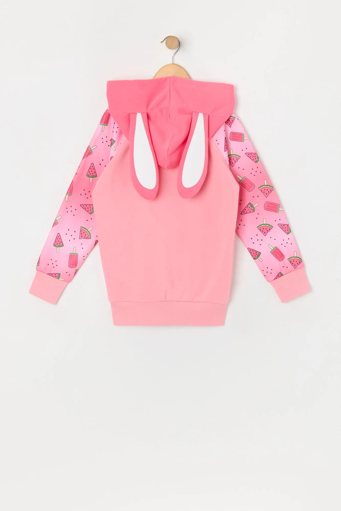Girls Watermelon Bunny Character Hoodie sold by Urban Planet product image thumbnail 3