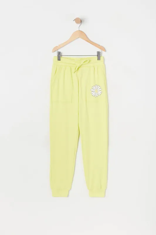 Girls Soft Daisy Graphic Jogger sold by Urban Planet