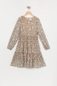 Girls Floral Long Sleeve Tiered Dress sold by Urban Planet