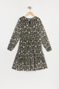 Girls Floral Long Sleeve Tiered Dress sold by Urban Planet
