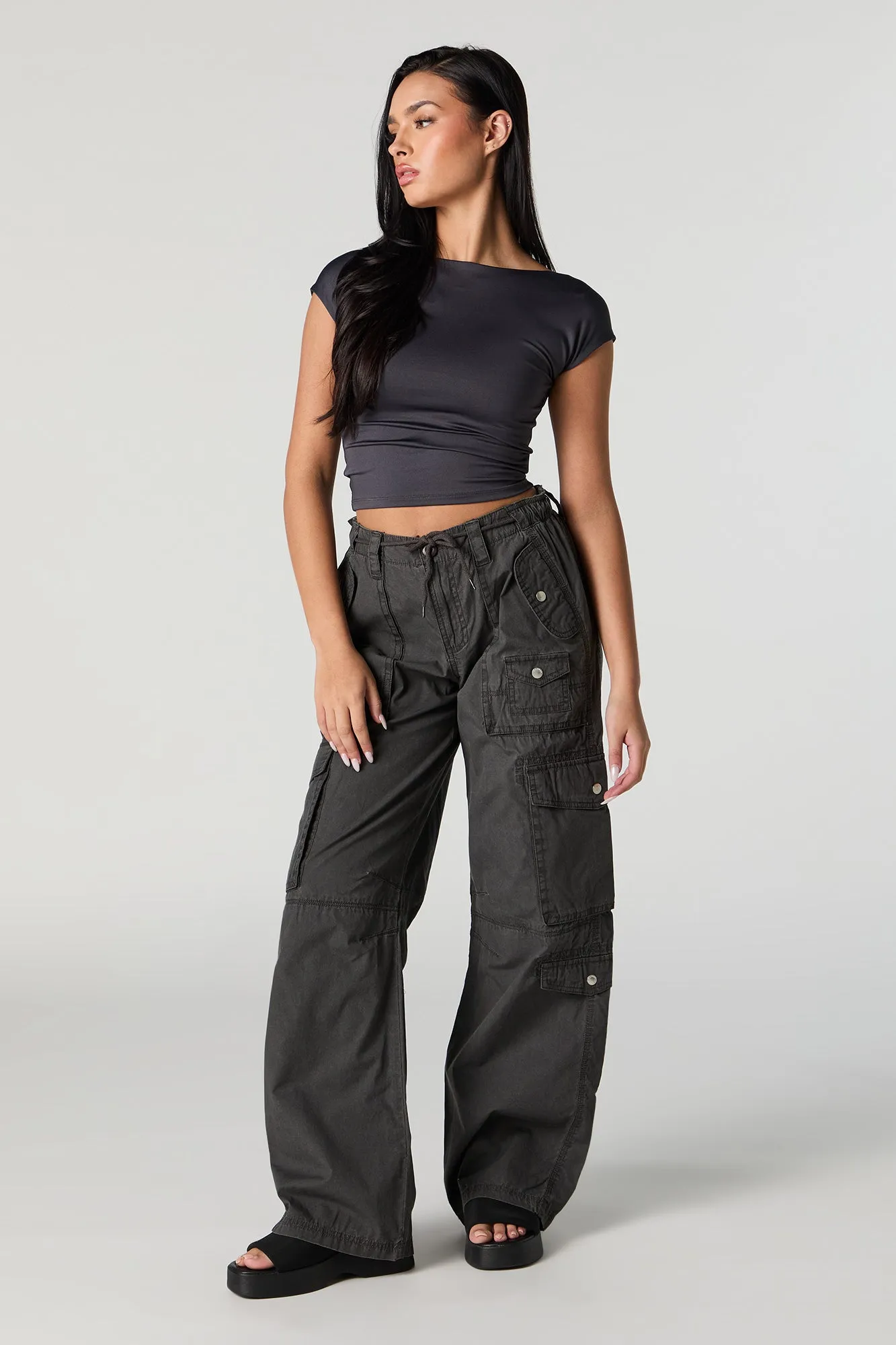 Pantalon cargo avec poches multiples et taille coulissante sold by Urban Planet product image thumbnail 4
