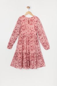 Girls Floral Long Sleeve Tiered Dress sold by Urban Planet