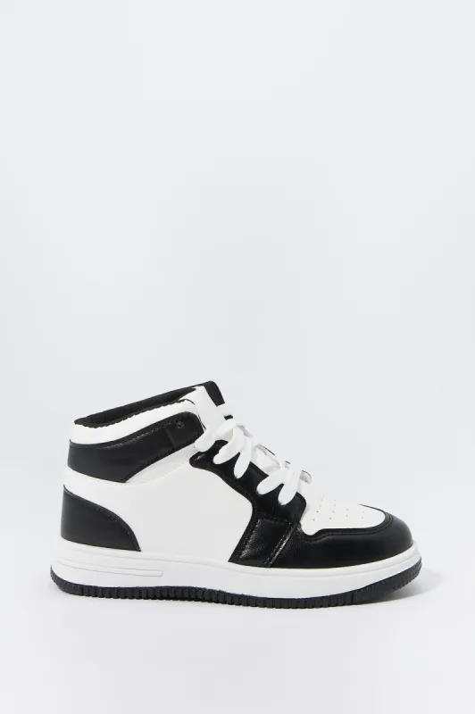 Girls Colourblock High Top Sneaker sold by Urban Planet
