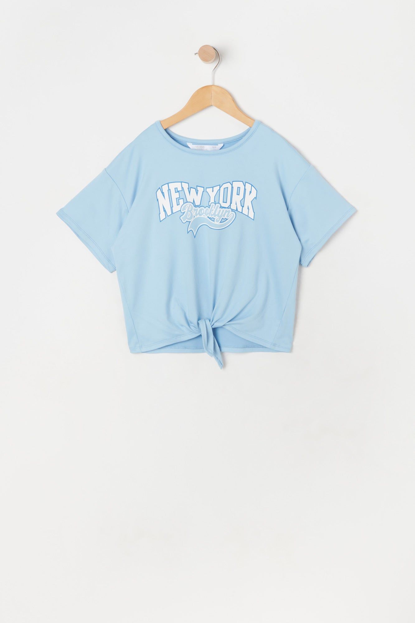 Girls Front Tie New York Graphic T-Shirt sold by Urban Planet