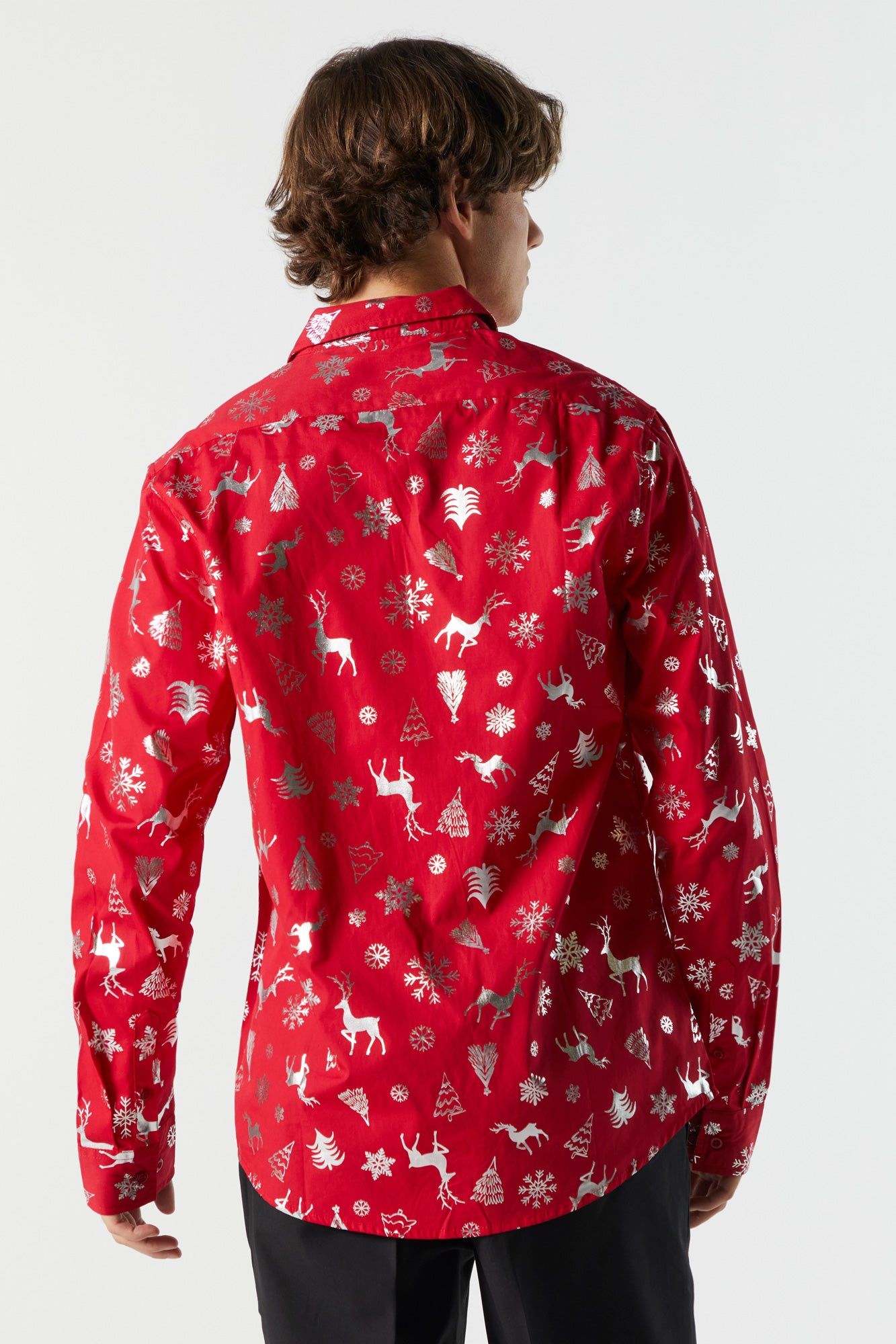 Haut boutonné à imprimé de Noël sold by Urban Planet product image thumbnail 3