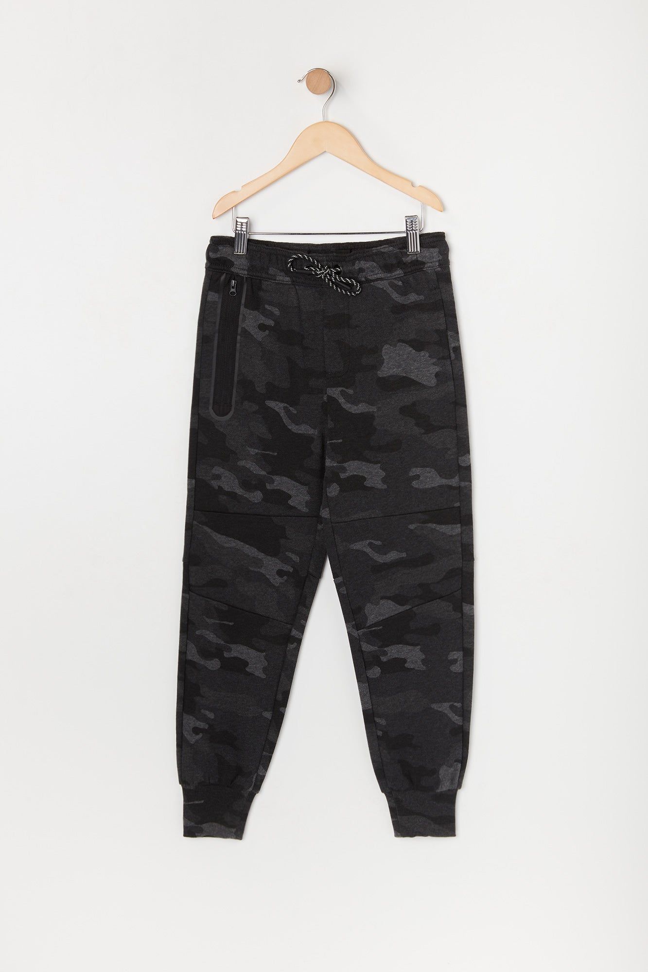 Boys Camo Fleece Zip Pocket Jogger sold by Urban Planet
