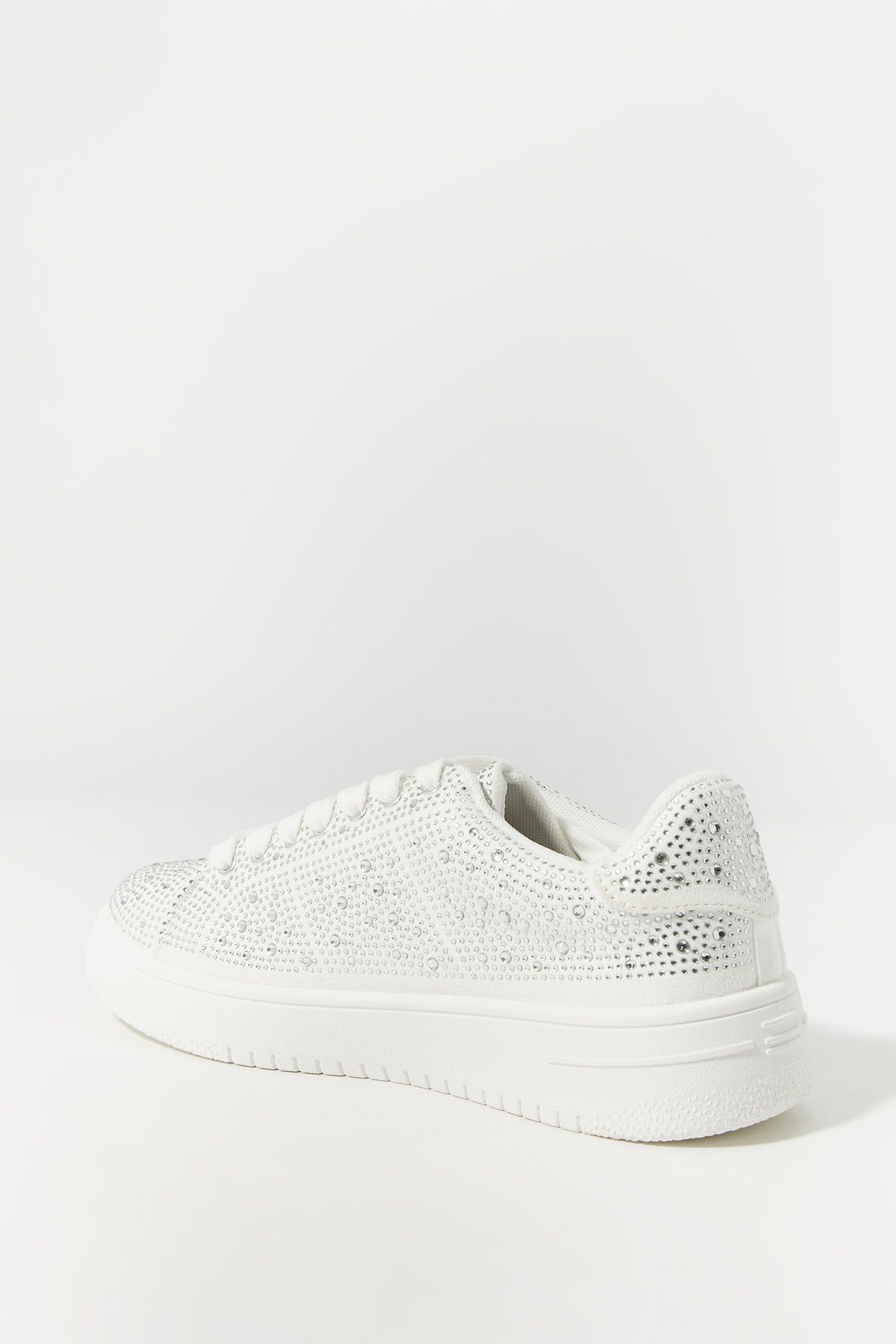Low Top Rhinestone Platform Lace Up Sneaker sold by Urban Planet product image thumbnail 4