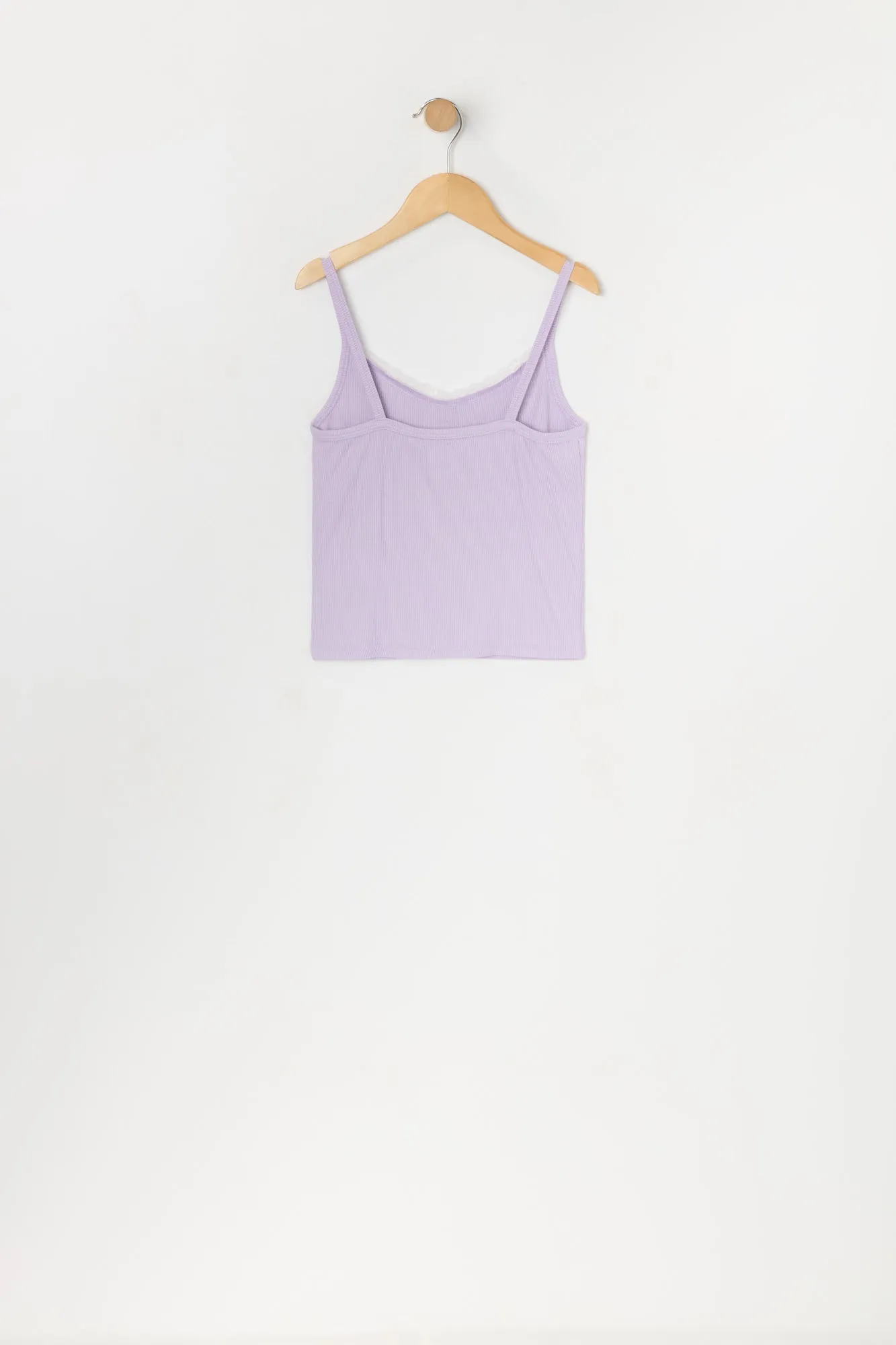 Débardeur à imprimé Papillon avec pierres du Rhin et liséré de dentelle pour fille sold by Urban Planet product image thumbnail 2