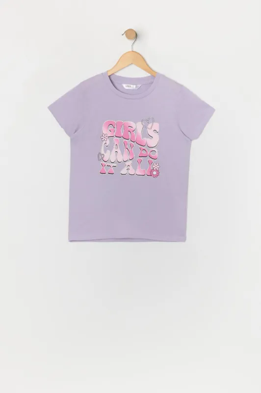 Girls Can Do it All Graphic T-Shirt sold by Urban Planet