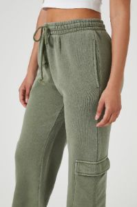 Fleece Wide Leg Cargo Pant sold by Urban Planet