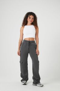 Fleece Wide Leg Cargo Pant sold by Urban Planet
