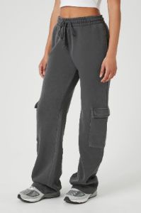 Fleece Wide Leg Cargo Pant sold by Urban Planet