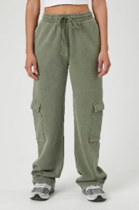 Fleece Wide Leg Cargo Pant sold by Urban Planet
