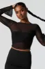 Haut en filet noir à manches cloche sold by Urban Planet