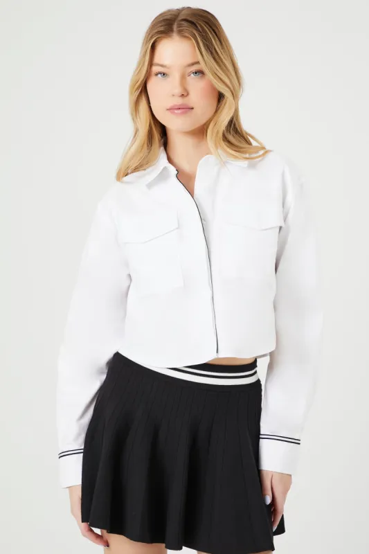 Contrast Striped Long Sleeve Top sold by Urban Planet