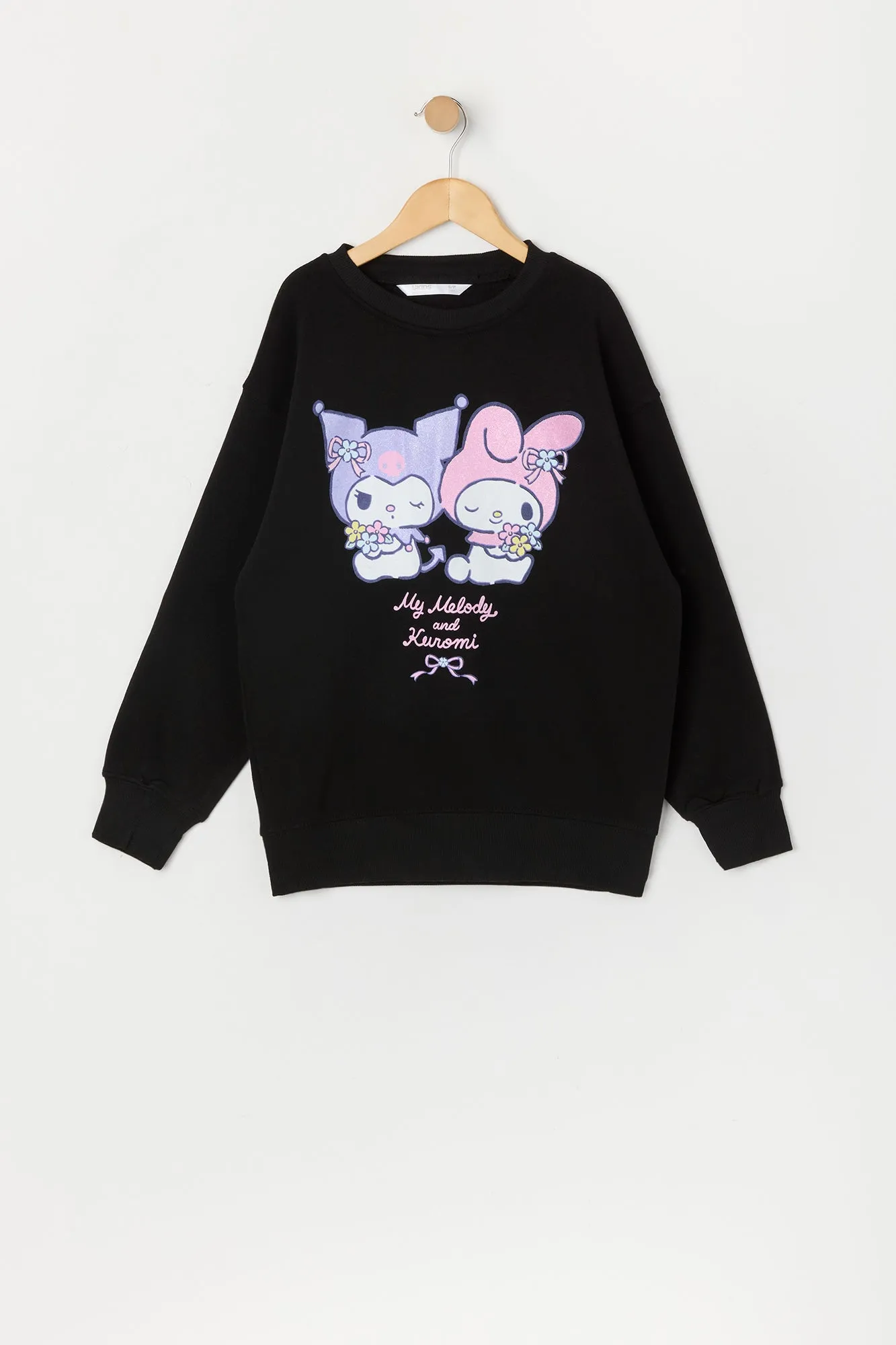 Chandail en molleton à imprimé My Melody and Kuromi pour fille sold by Urban Planet