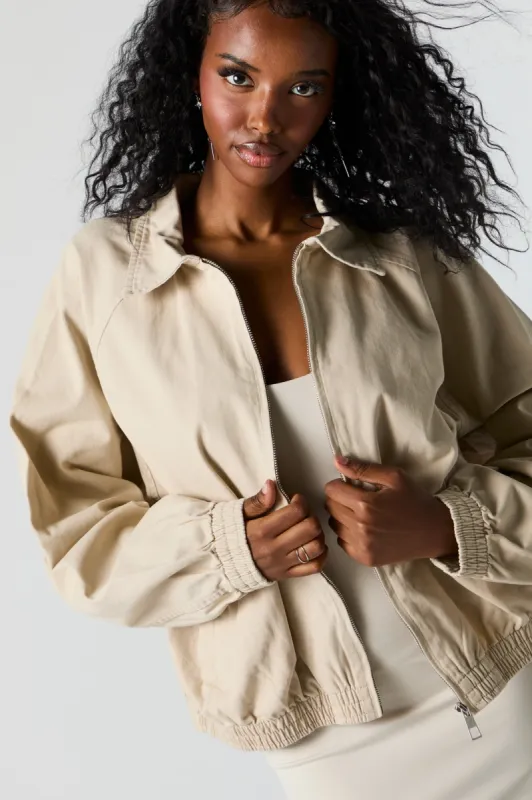Zip-Up Collared Bomber Jacket sold by Urban Planet