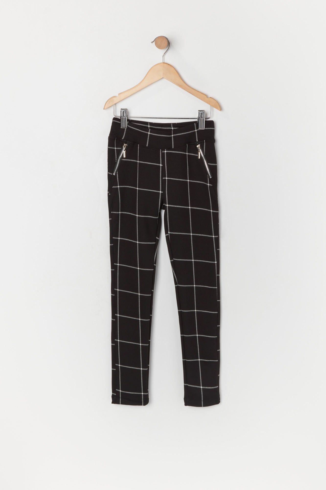 Girls Plaid Zip Pocket Legging sold by Urban Planet product image thumbnail 3