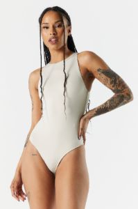 Maillot profilé havane à col montant sold by Urban Planet