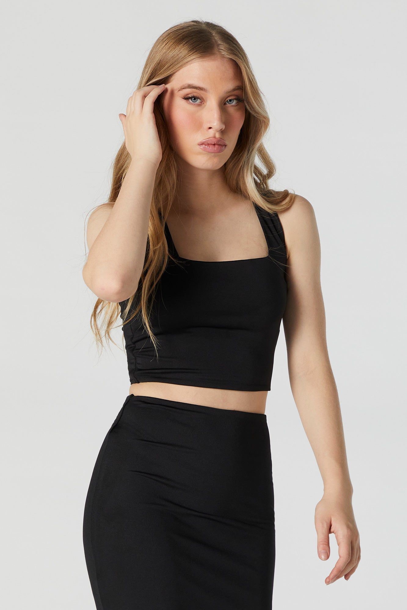 Contour Square Neck Cropped Tank sold by Urban Planet product image thumbnail 4