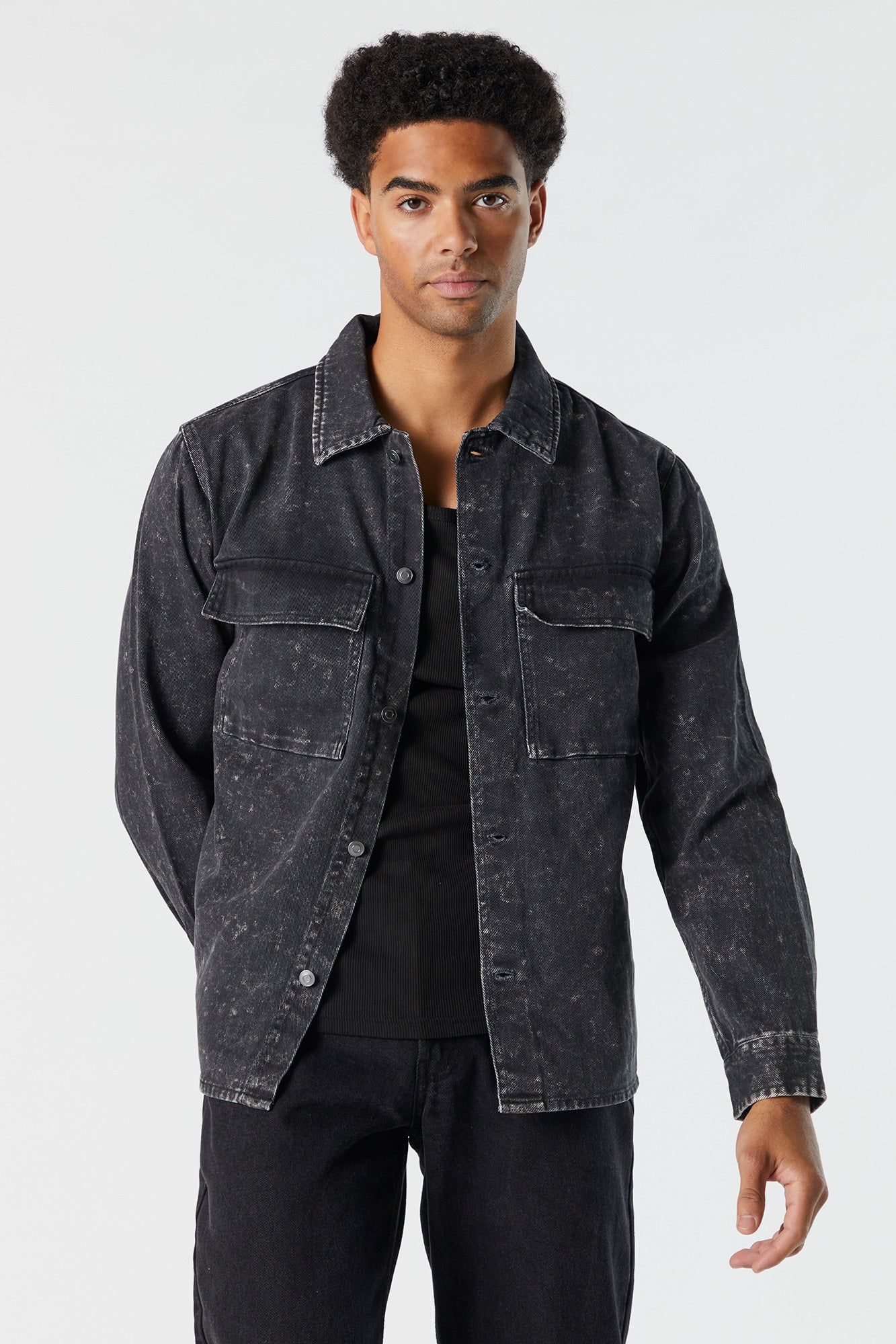 Acid Wash Bull Denim Jacket sold by Urban Planet