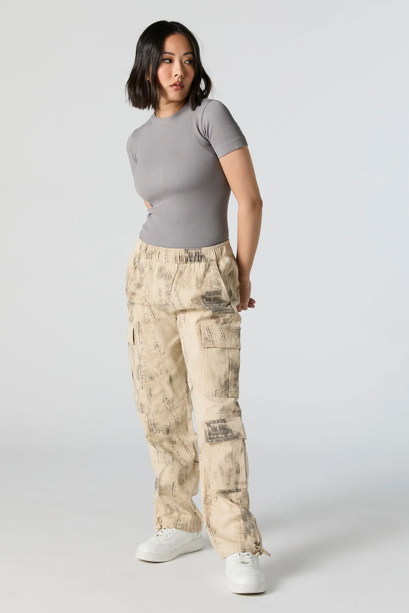 Seamless Ribbed Short Sleeve Bodysuit sold by Urban Planet product image thumbnail 3