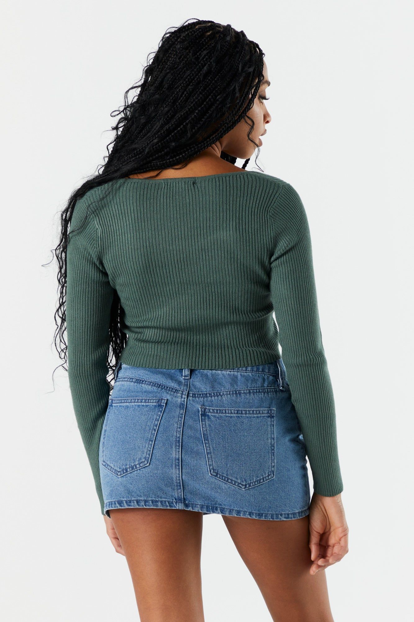 Chandail court à décolleté en coeur sold by Urban Planet product image thumbnail 2