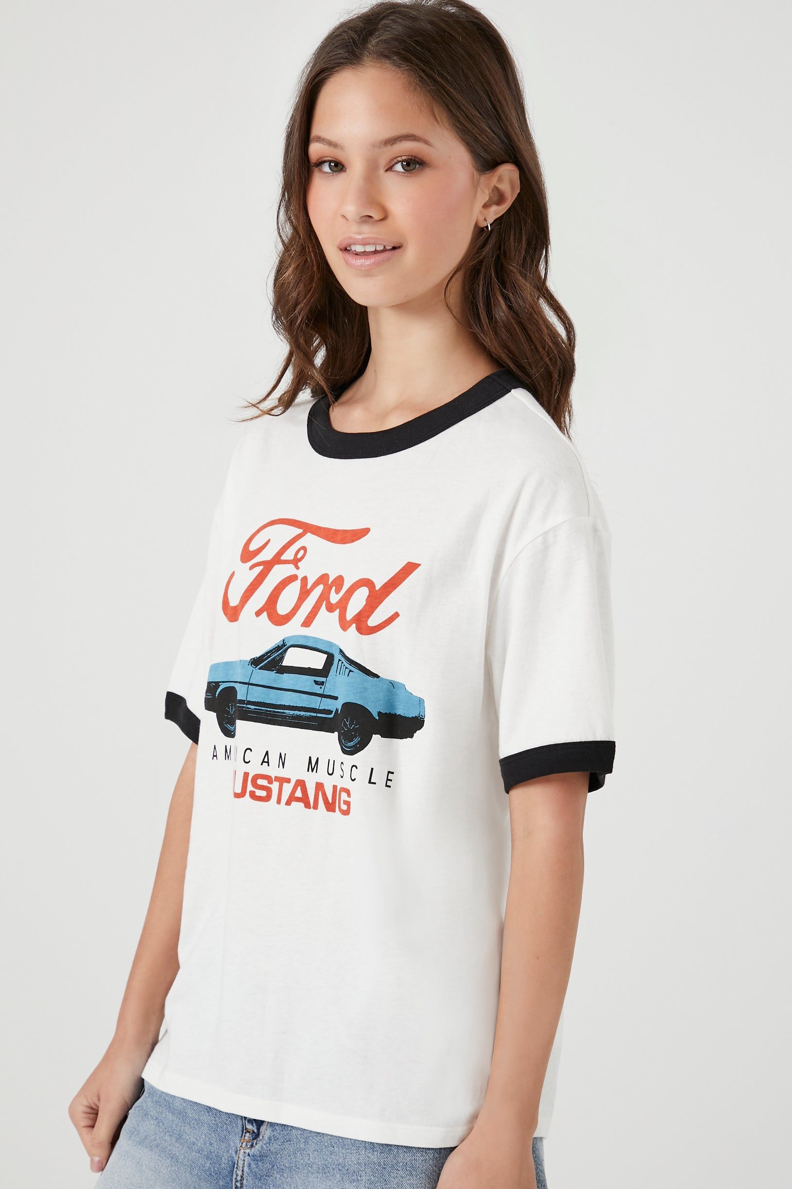 Ford Graphic Ringer T-Shirt sold by Urban Planet product image thumbnail 2
