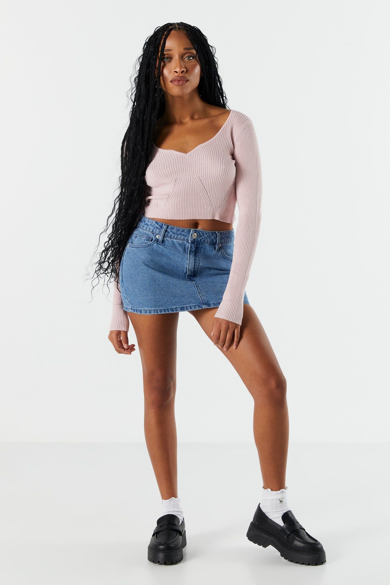 Chandail court à décolleté en coeur sold by Urban Planet product image thumbnail 12