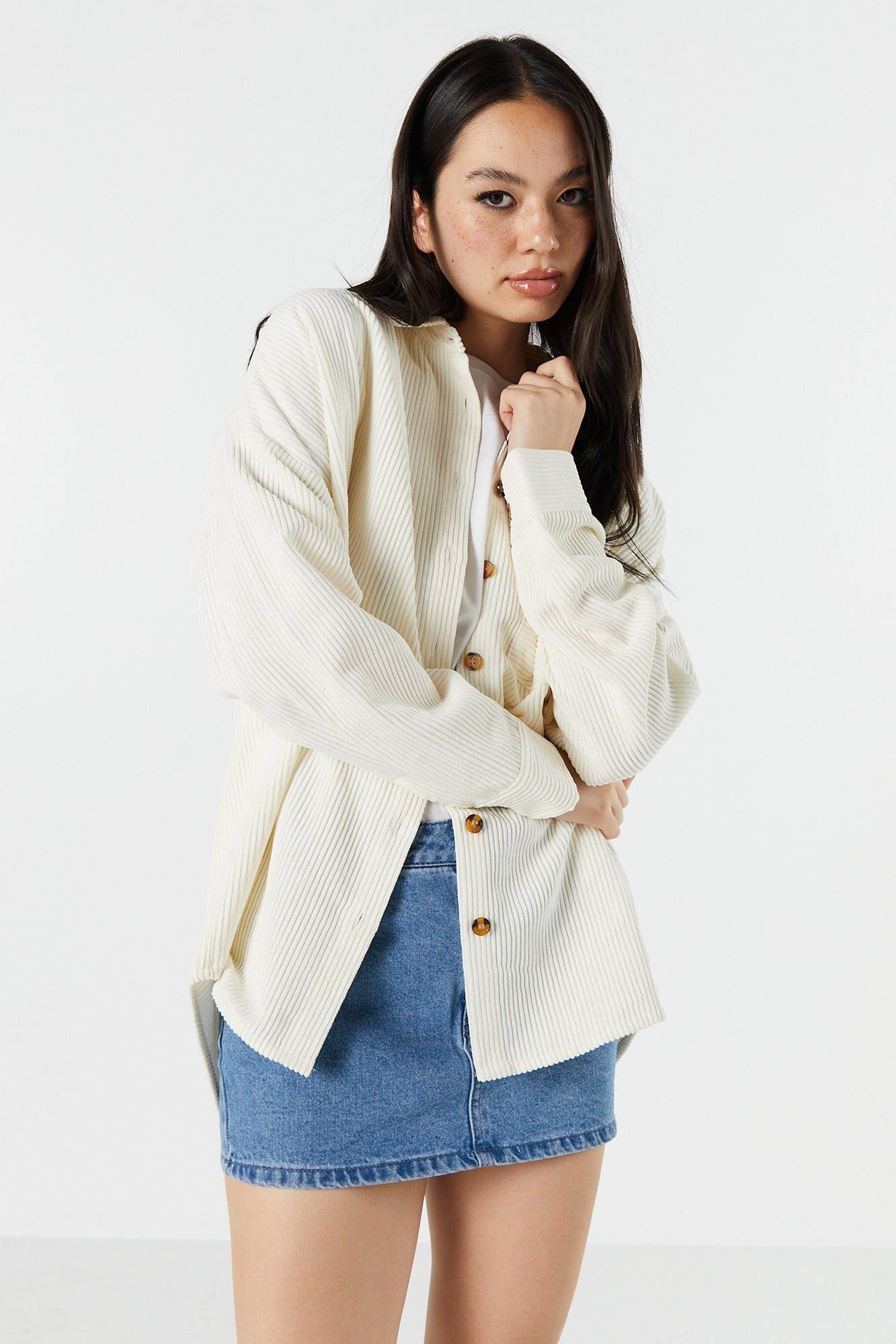 Corduroy Button-Up Top sold by Urban Planet product image thumbnail 7