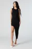 Robe midi asymétrique côtelée sold by Urban Planet