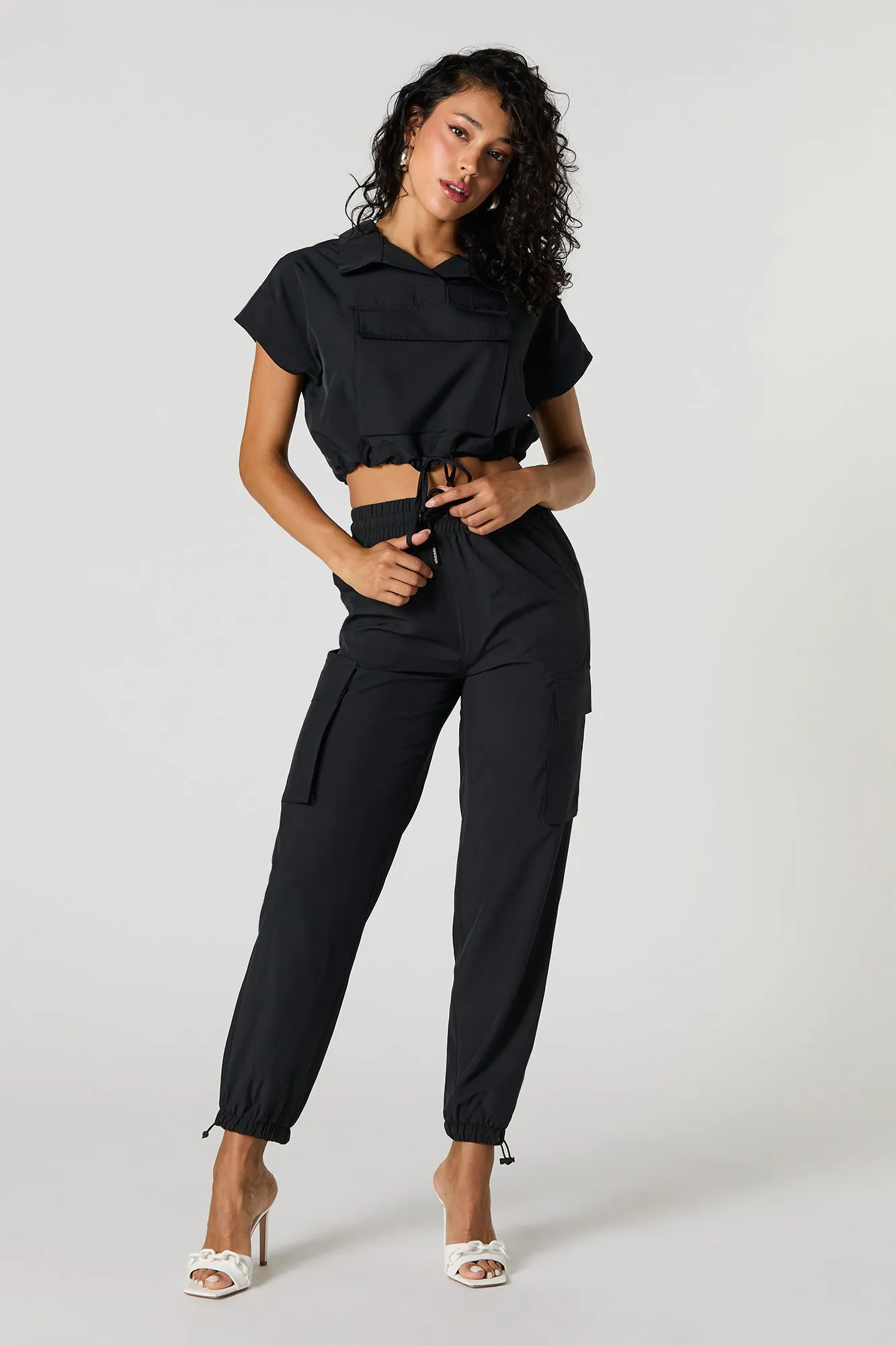 Jogger cargo avec ourlet à barillet sold by Urban Planet product image thumbnail 4