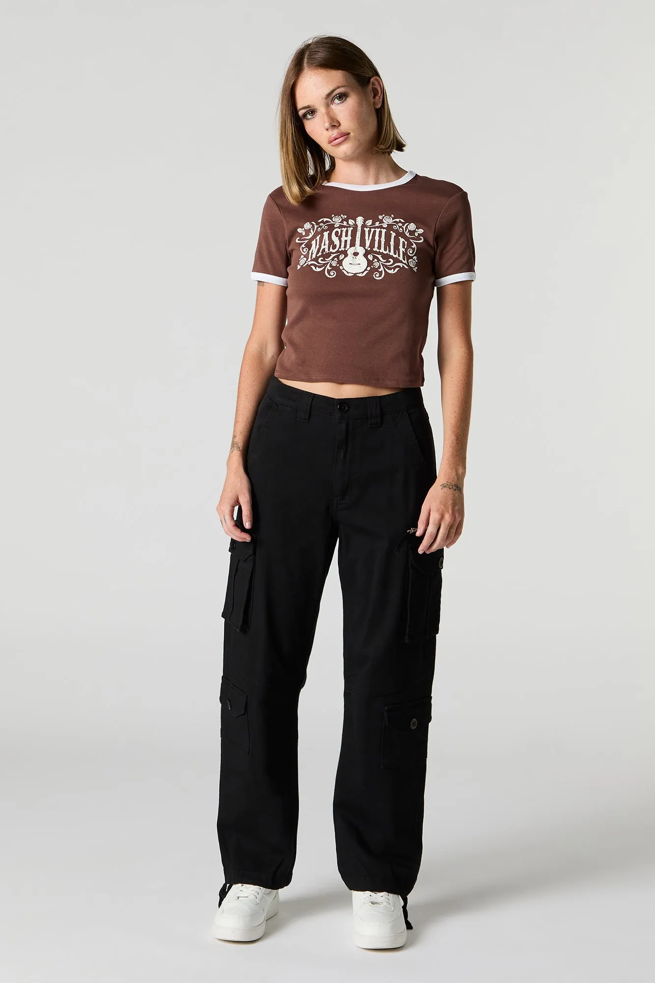 Nashville Graphic Ringer T-Shirt sold by Urban Planet product image thumbnail 3