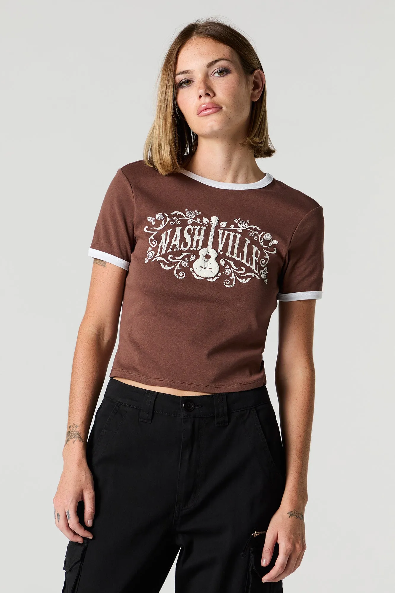 Nashville Graphic Ringer T-Shirt sold by Urban Planet