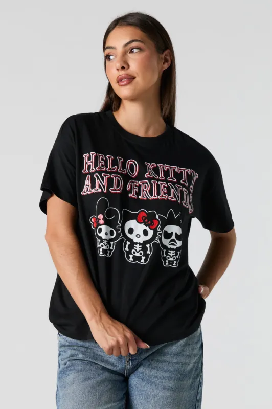 T-shirt de coupe garçonne à imprimé Hello Kitty & Friends Halloween sold by Urban Planet