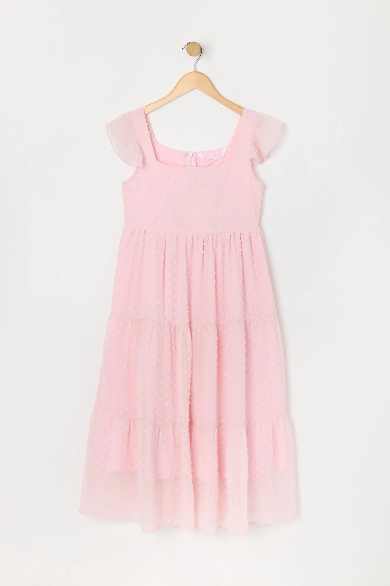 Robe maxi volantée en chiffon à pois pour fille sold by Urban Planet product image thumbnail 4