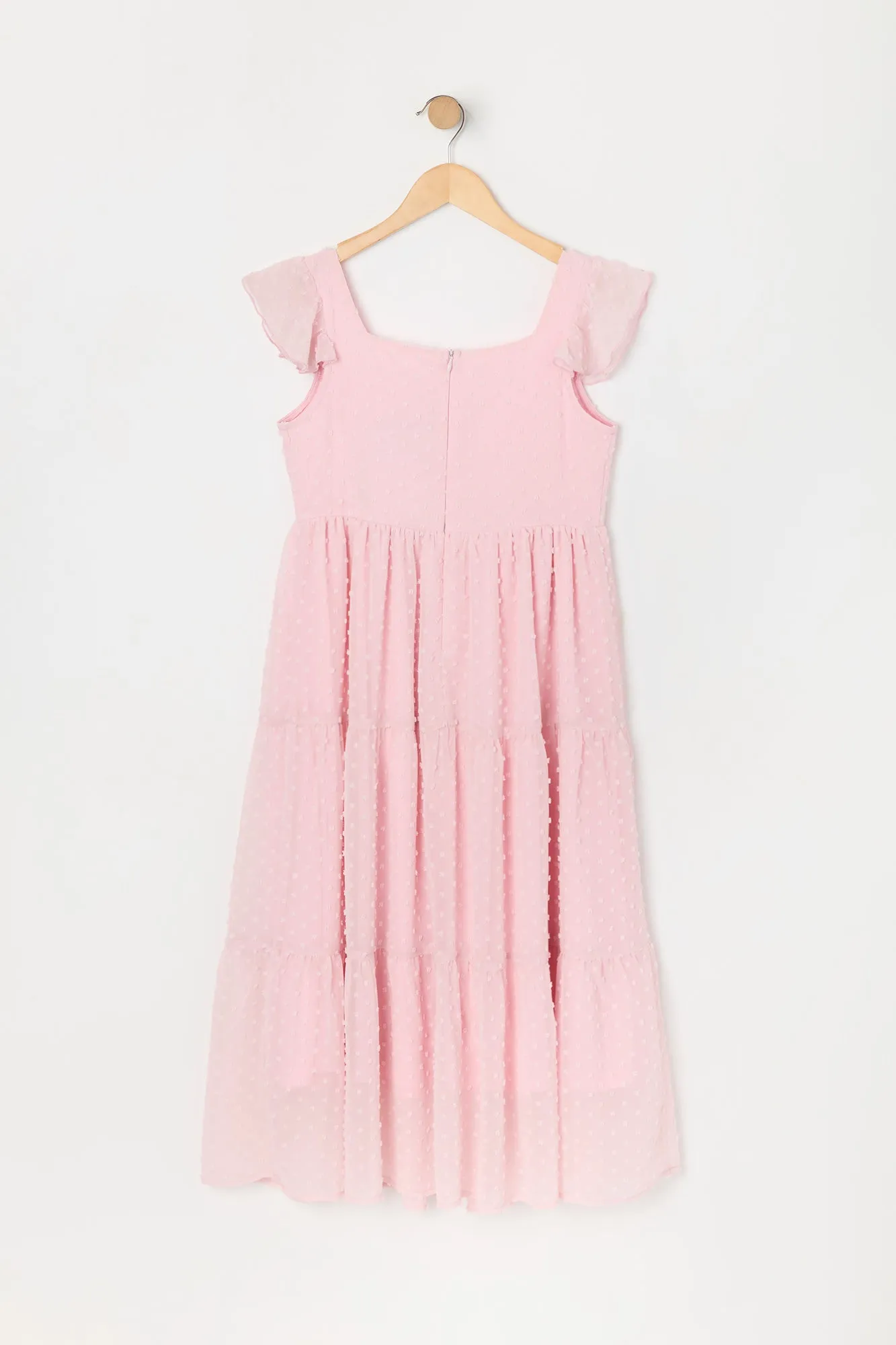 Robe maxi volantée en chiffon à pois pour fille sold by Urban Planet product image thumbnail 5