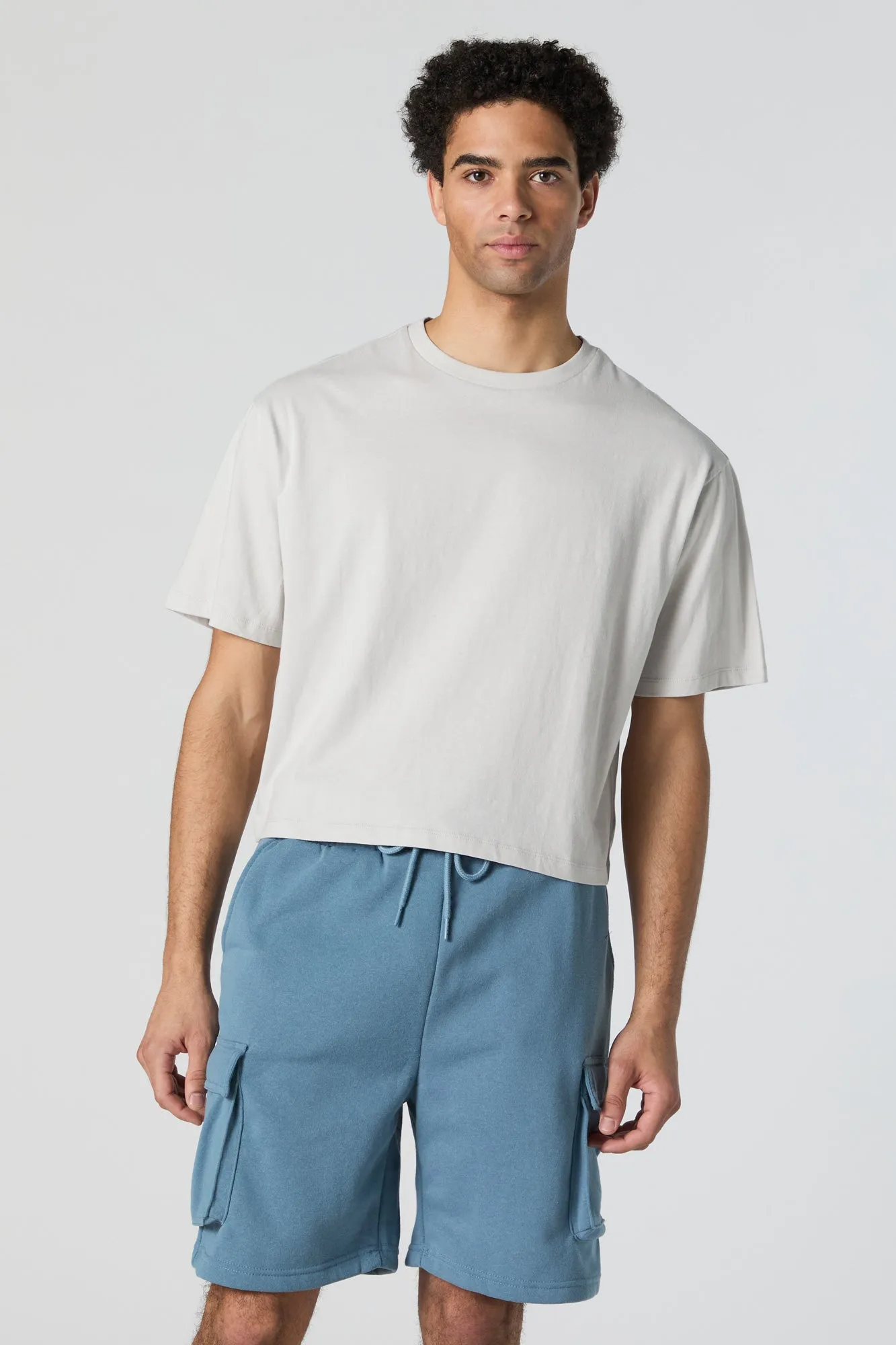 Fleece Drawstring Cargo Short sold by Urban Planet