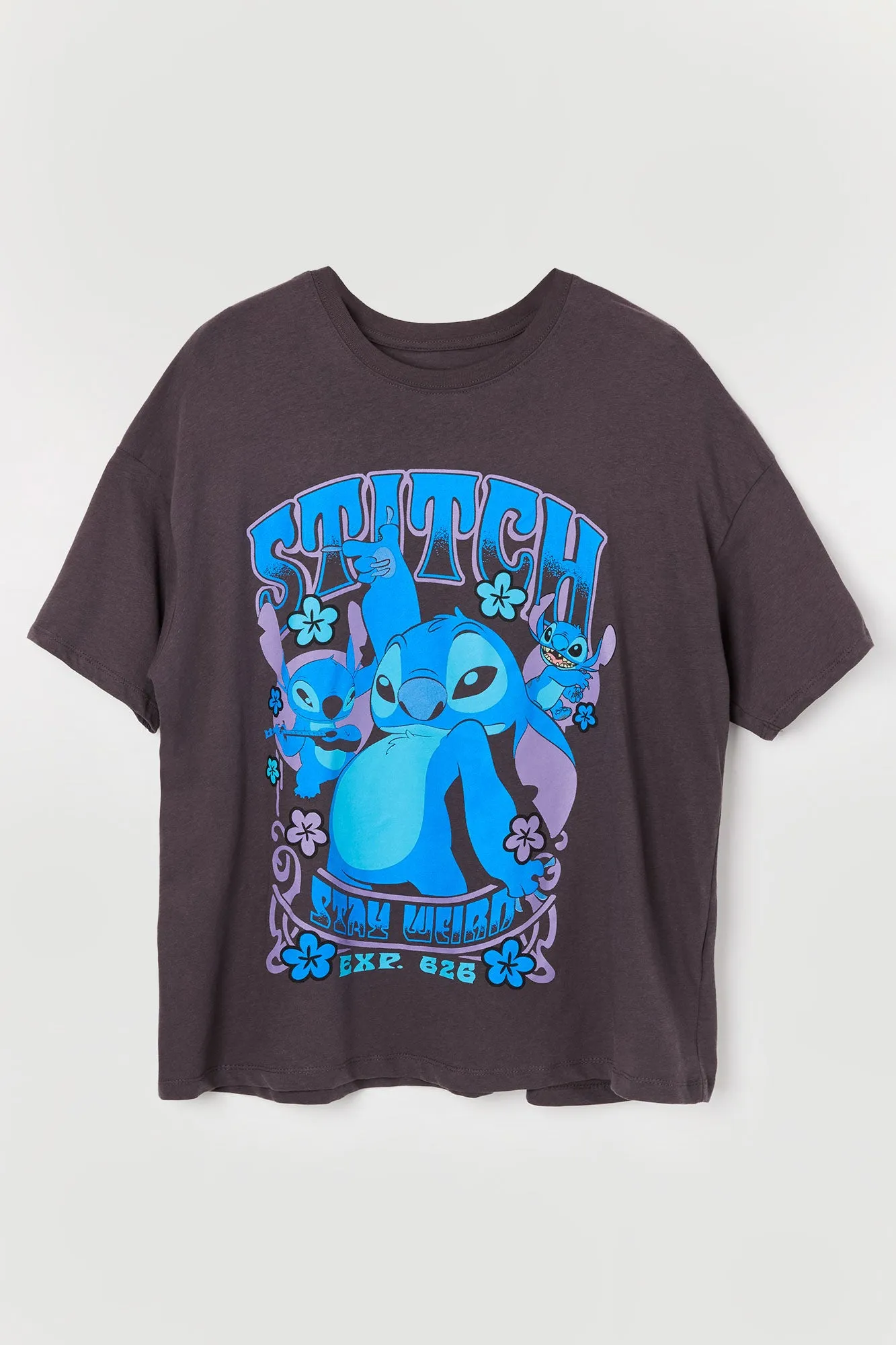Stitch Stay Weird Graphic Boyfriend T-Shirt sold by Urban Planet product image thumbnail 4
