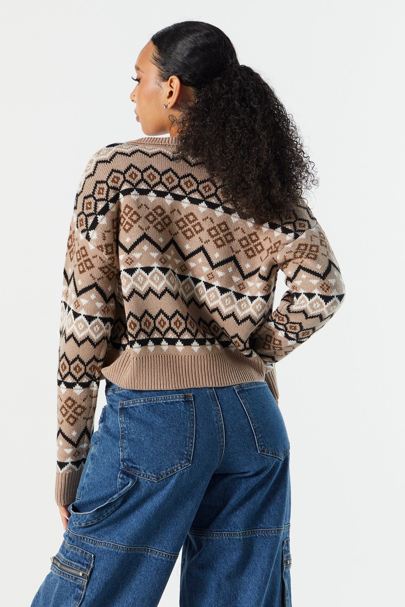 Cardigan en tricot avec motifs multiples sold by Urban Planet product image thumbnail 5