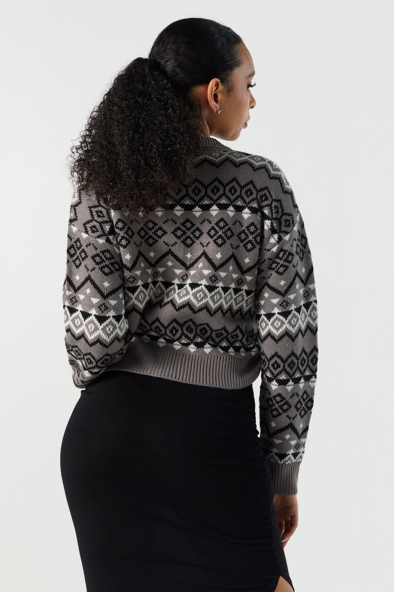 Cardigan en tricot avec motifs multiples sold by Urban Planet product image thumbnail 2