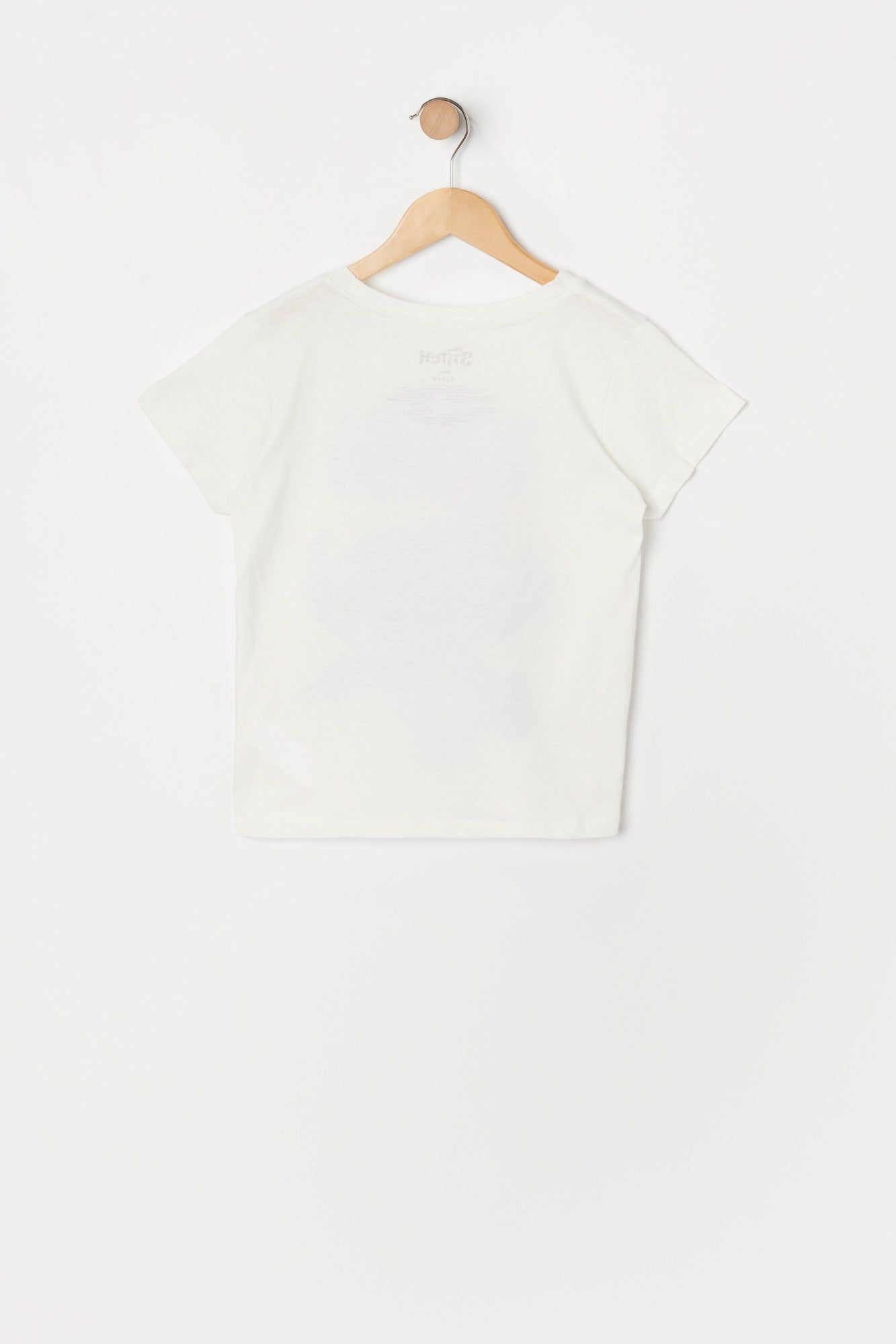 Girls White Stitch Graphic T-Shirt sold by Urban Planet product image thumbnail 2