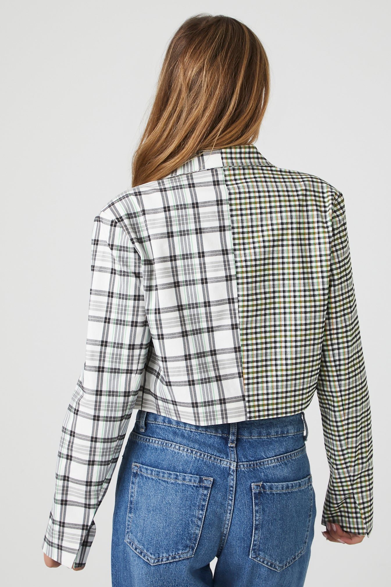 Plaid Cropped Blazer sold by Urban Planet product image thumbnail 3