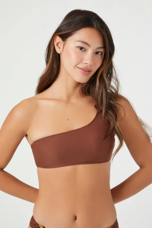 One Shoulder O-Ring Bikini Top sold by Urban Planet