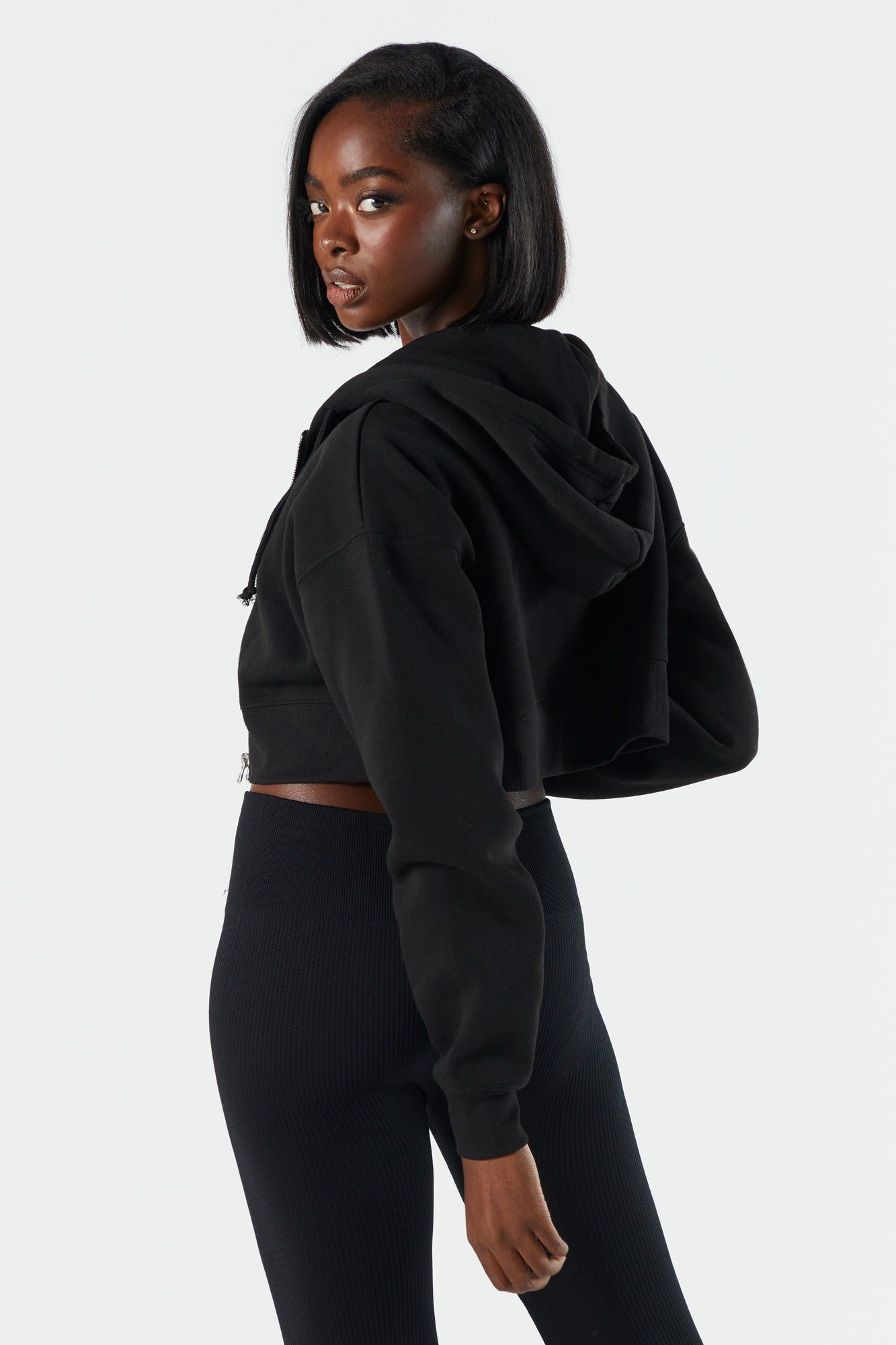 Haut à capuchon en molleton écourté sold by Urban Planet product image thumbnail 3